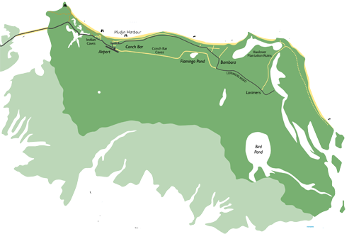 North Caicos map
